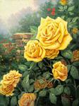 unknow artist Yellow Roses in Garden France oil painting art